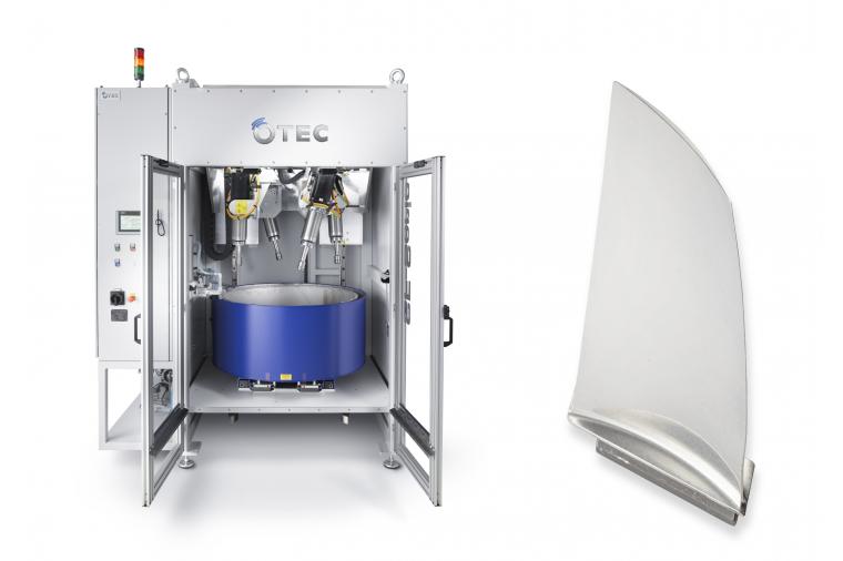 1) OTEC stream finishing machines have been used to create bespoke surface finishing processes for aerospace component manufacturers
