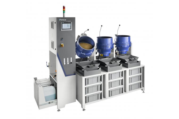 1) The new OTEC series disc finishing machines has a modular design with integrated storage