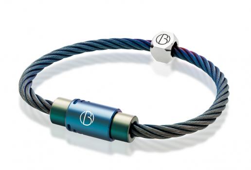 1) Wallwork PVD coating used to produce Petrol Blue - Bailey of Sheffield stainless steel bracelet