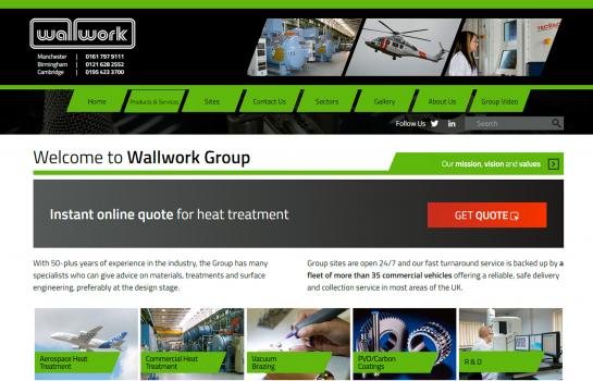 3) Wallwork Group provide a on-line quoting service for aerospace heat treatment