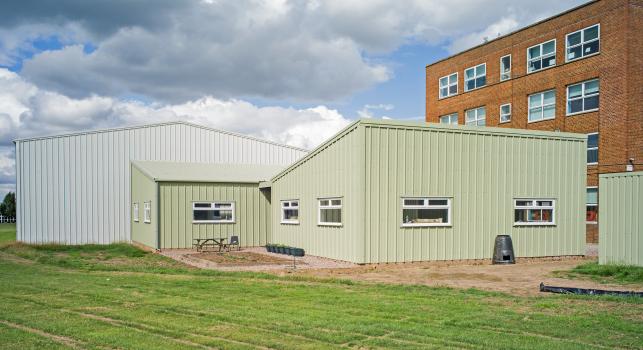 1) The light-weight steel frame three classroom building took Smart Space just 15 weeks to construct at Kingsbury School