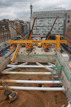 20) Construction - tunnelling equipment and spoil handling crane