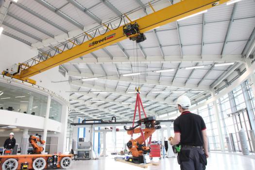 12) Advanced Manufacturing - Street cranes engineered for the AMRC circular building