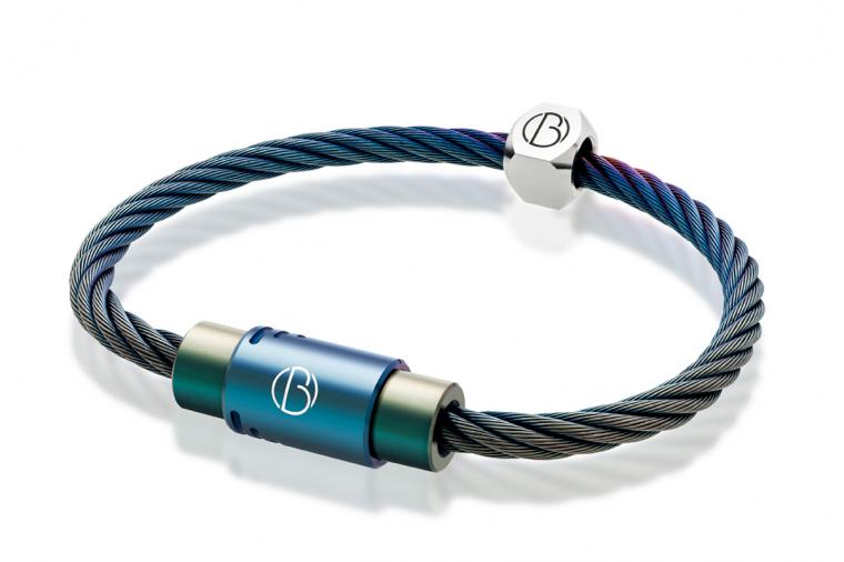 1) Wallwork PVD coating used to produce Petrol Blue - Bailey of Sheffield stainless steel bracelet