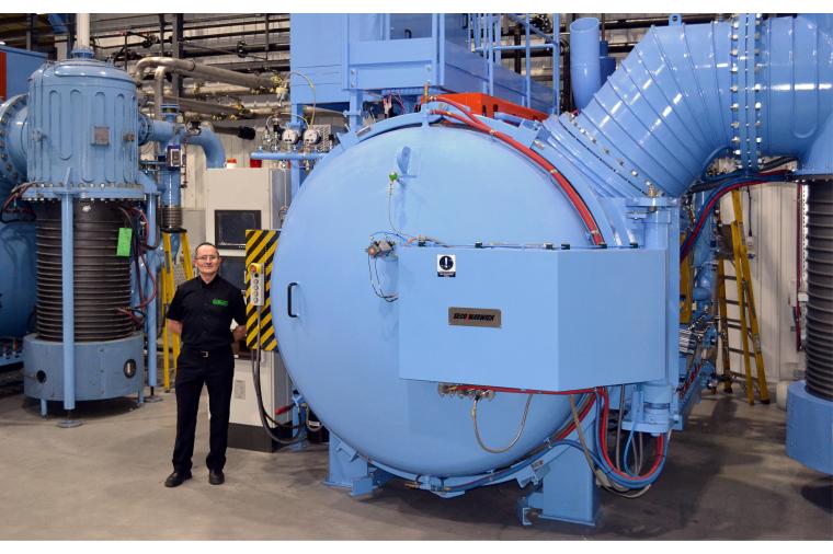 1) Peter Cookson pictured with the new SECO Warwick vacuum furnance at Wallwork Cambridge