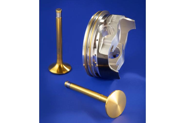 1) A wallwork TiN coating applied to piston rings and valves